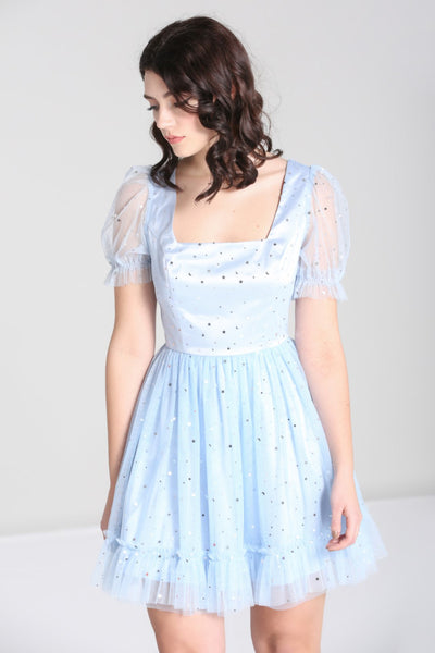 little sunny bite (リトルサニーバイト)fur mini dress / BLUE