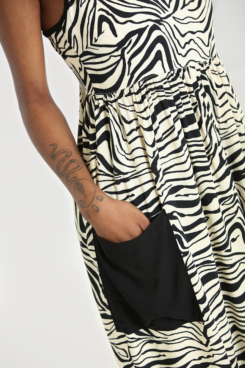 Zebra Maxi  Dress