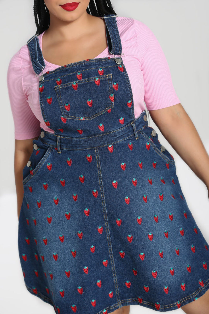 Hell Bunny Dakota Pinafore Dress Denim Rockabilly Pin Up 1950's Retro  XS-6XL | eBay