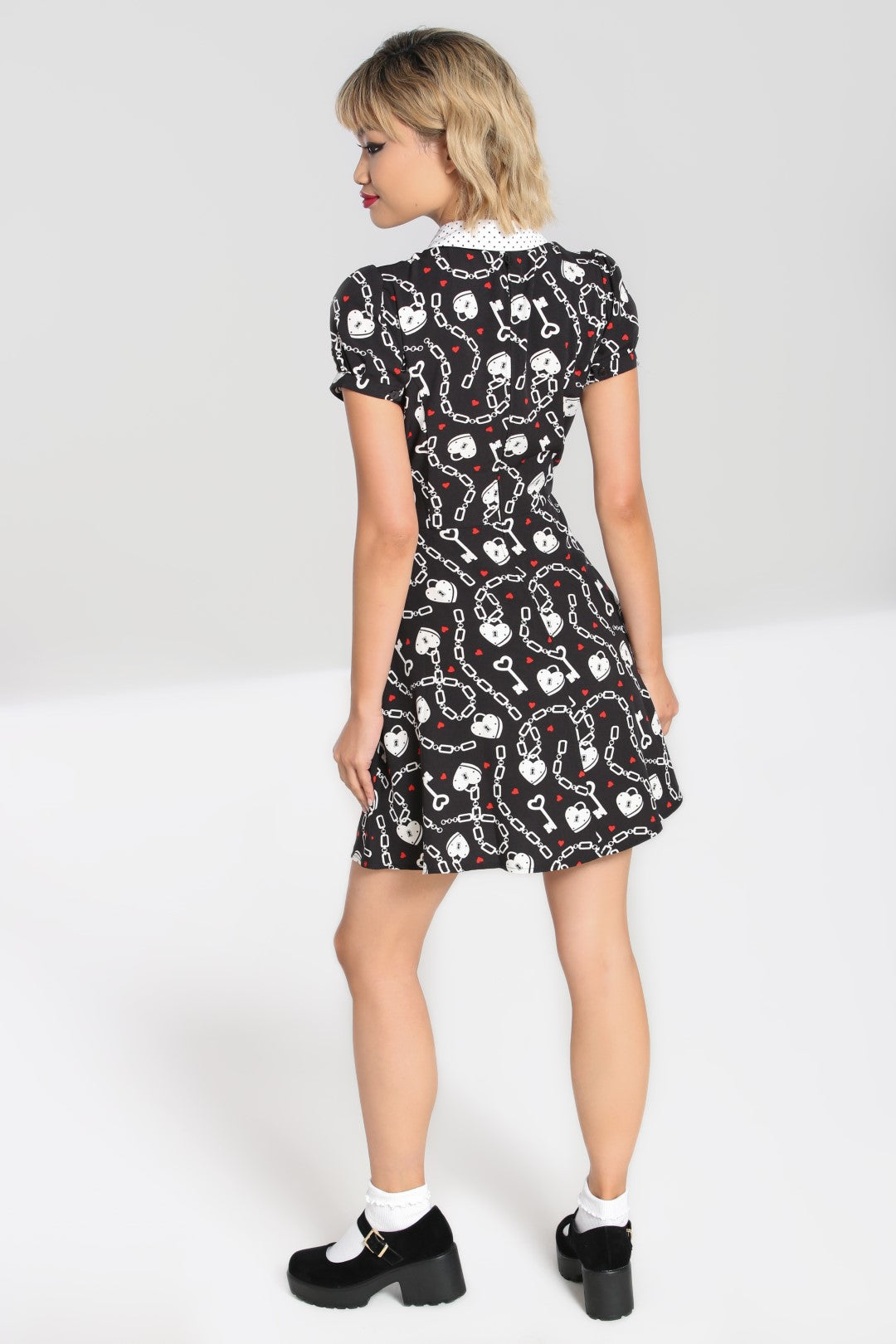 Heart Lock Mini Dress – Hell Bunny Heart Lock Mini Dress – Hell Bunny