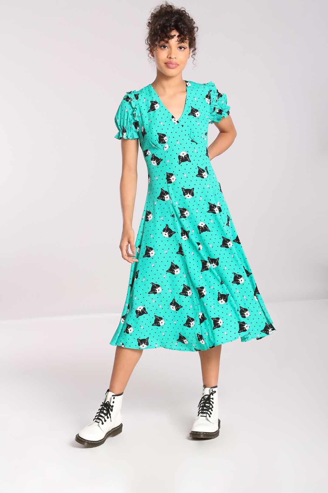 Love Cats Midi Dress