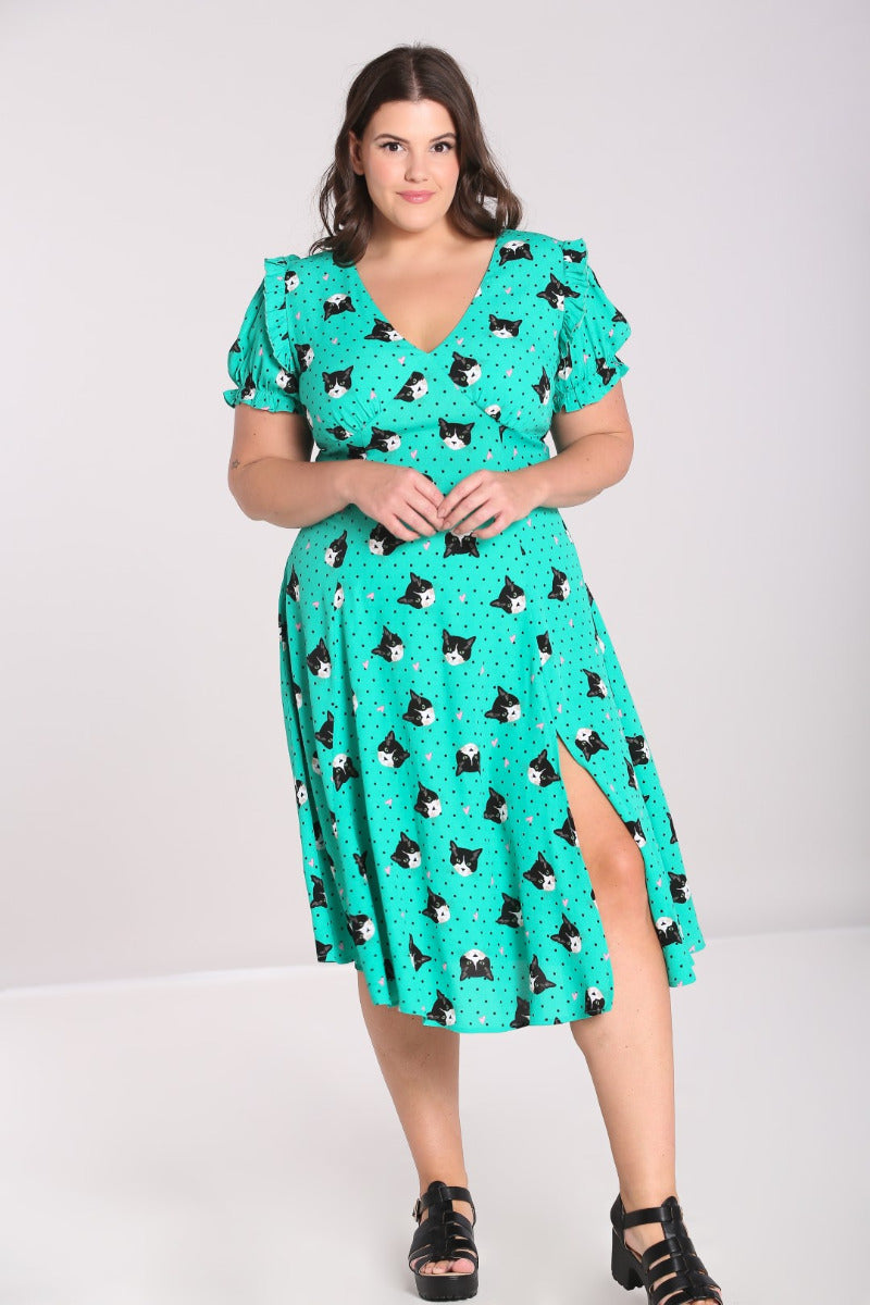 Love Cats Midi Dress