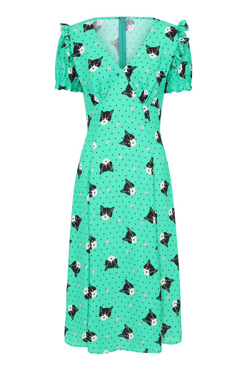 Love Cats Midi Dress