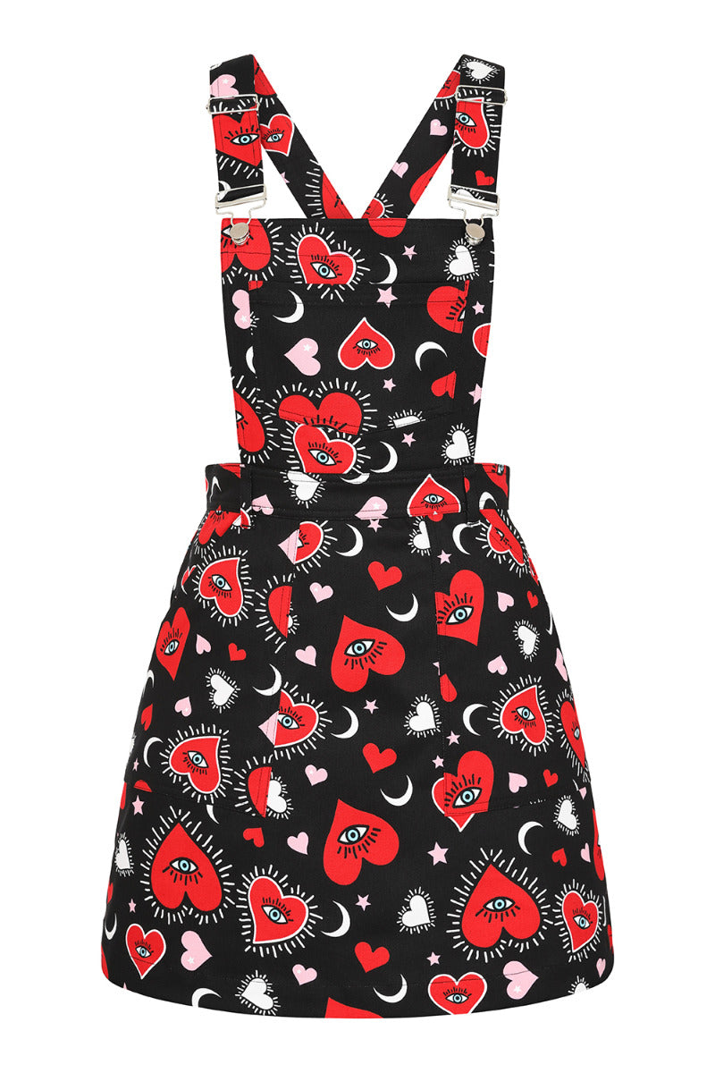 Kate Heart Pinafore Dress – Hell Bunny