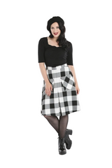 Teen Spirit Mid Skirt Schwarz-Weiß