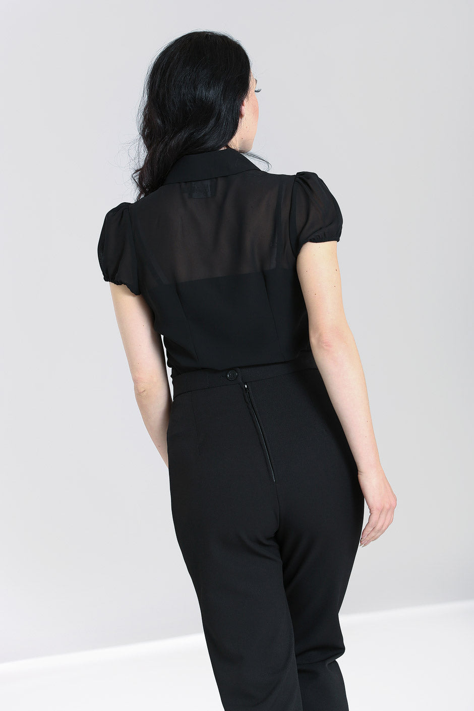 Black Taffy Blouse - Hell Bunny