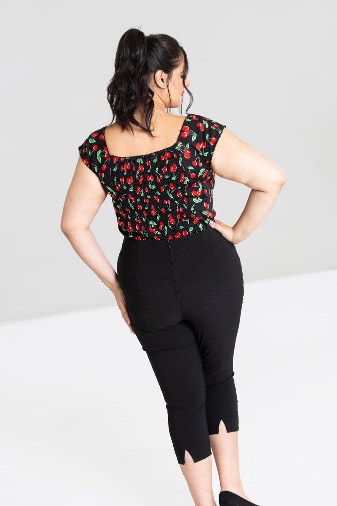 HELL BUNNY TINA CAPRIS BLACK